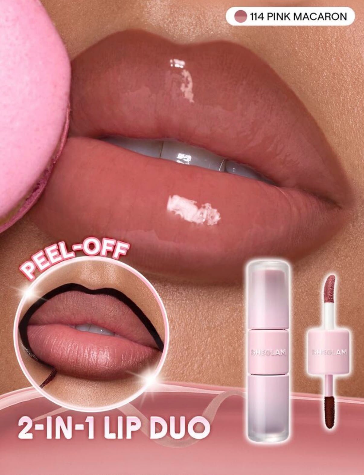 Peel off + Gloss tono Pink Macaron